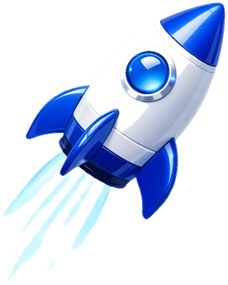 3D-Illustration: startende Rakete